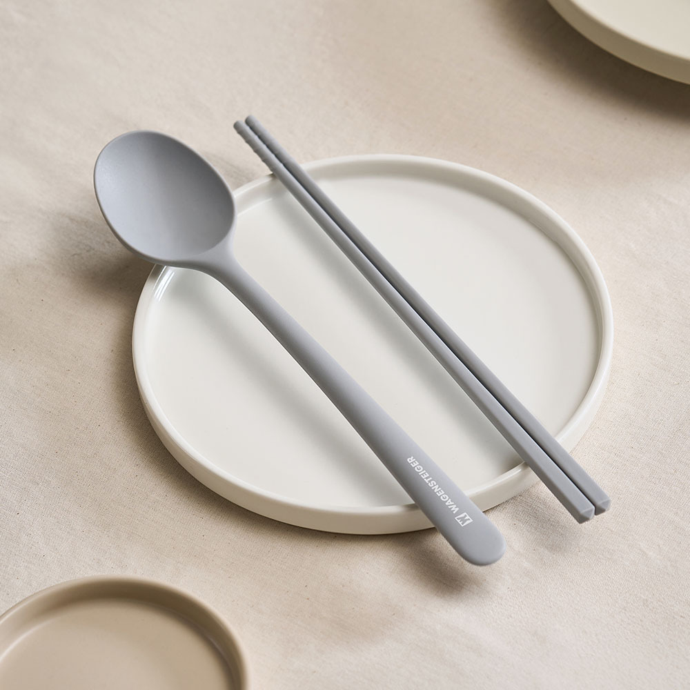 바겐슈타이거 플래티넘 실리콘 엘로아 수저세트 라이트그레이(WAGENSTEIGER Platinum Silicone Eloa Cutlery Set (Light Gray)) - 6