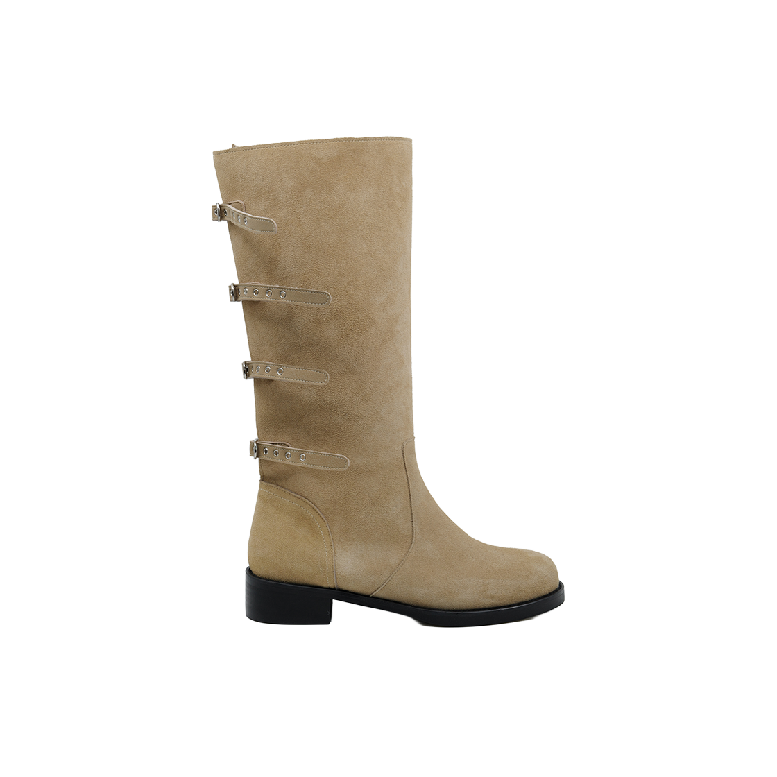 무드나잇 리노 투웨이 4벨티드 폴딩부츠 l 베이지(Moodnight Ryno 2Way 4Belted Boots l Beige)