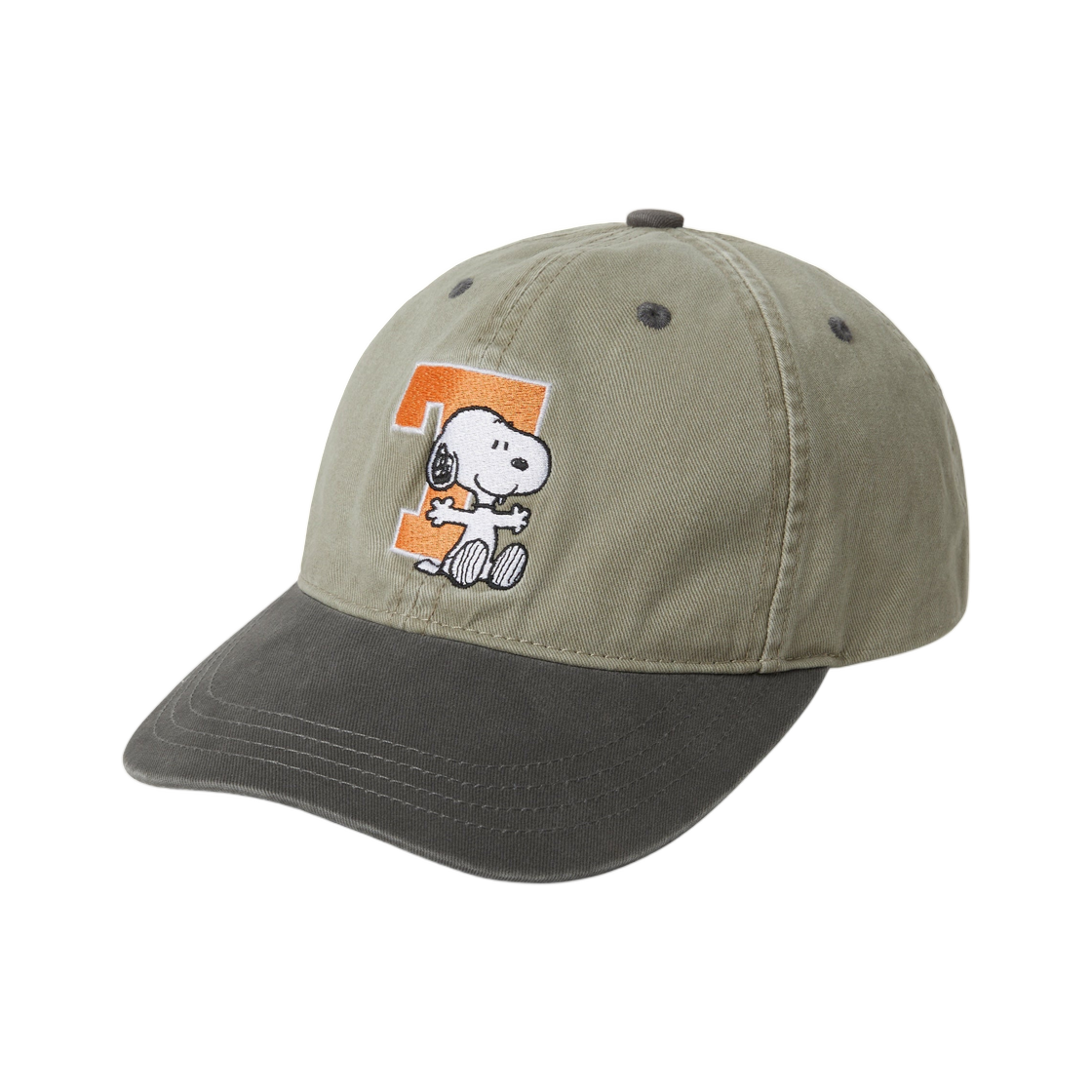 디스이즈네버댓 x 피너츠 투톤 캡 카키(thisisneverthat x Peanuts Two Tone Cap Khaki)