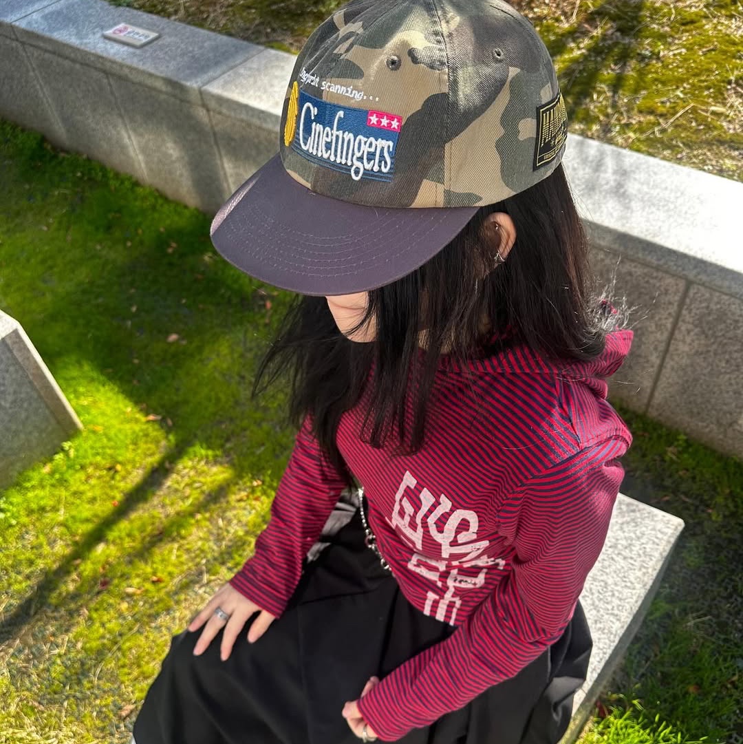 MAINBOOTH Cinefingers Ball Cap CAMO 착용 스타일 - 2