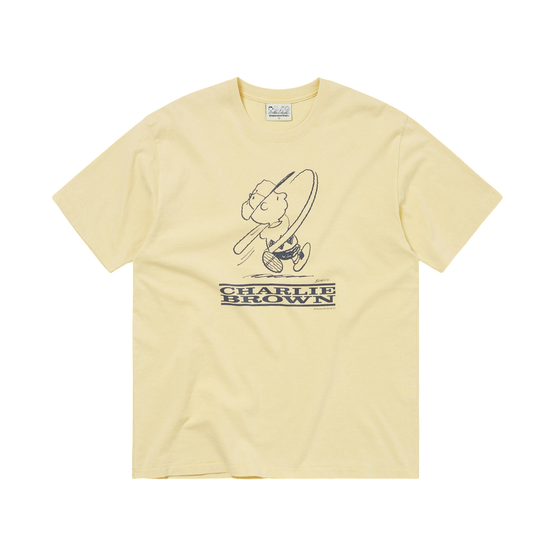 디스이즈네버댓 x 피너츠 티셔츠 페이디드 옐로우(Thisisneverthat x Peanuts T-Shirt Faded Yellow) - 1