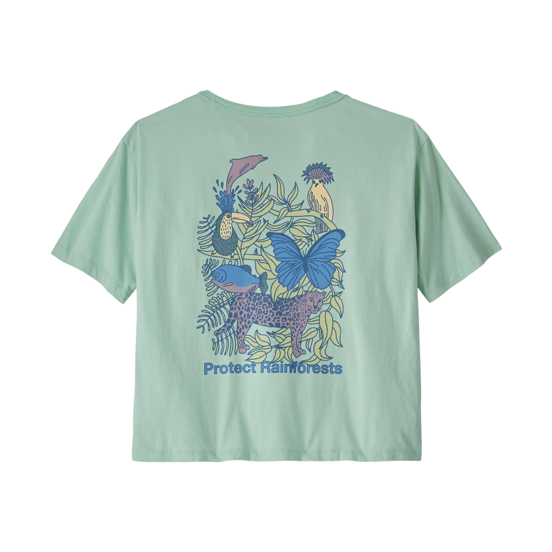 (W) 파타고니아 프로텍트 레인포레스트 이지컷 티셔츠 씬 아이스((W) Patagonia Protect Rainforests Easy-Cut T-Shirt Thin Ice)