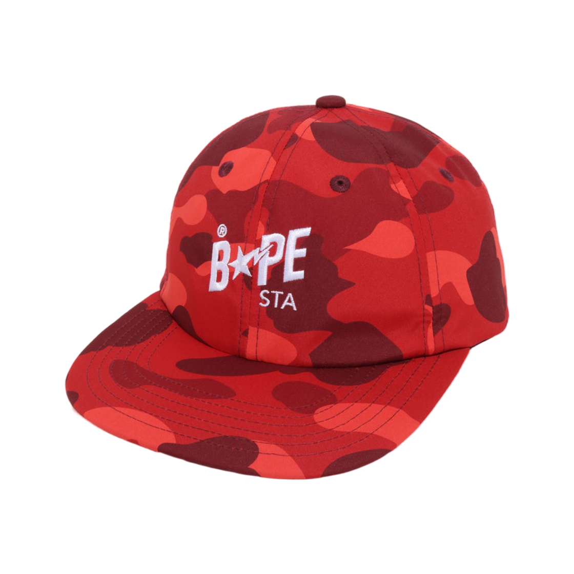 베이프 컬러 카모 베이프 스타 패널 캡 레드(BAPE Color Camo Bape Sta Panel Cap Red) - 1