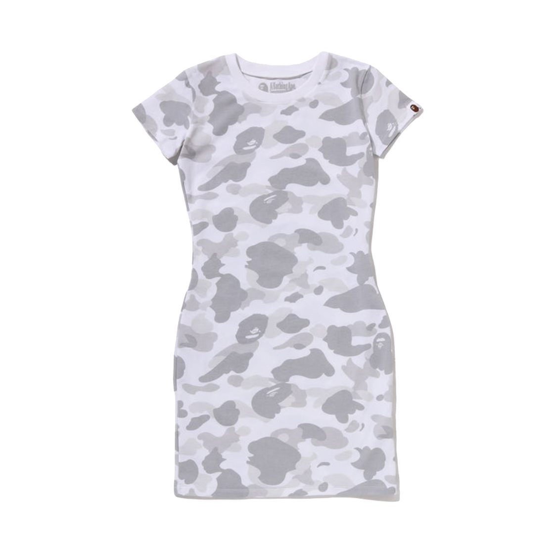 bape bodycon dress A BATHING APE Long Sleeve Dress, Camouflage Pattern, Blue