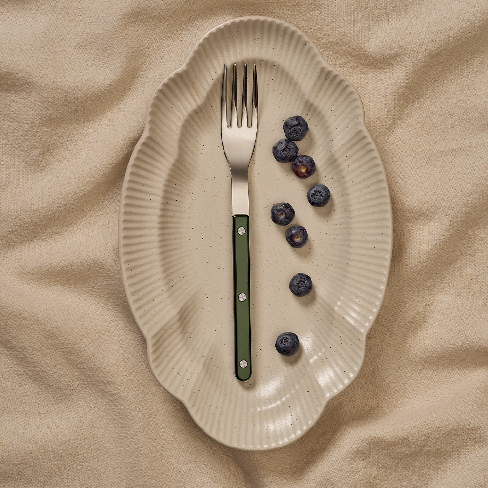 바겐슈타이거 스텐 304 셀레스트 벨루어 커트러리 포크 올리브 그린(WAGENSTEIGER Stainless Steel 304 Celeste Velour Fork (Olive Green)) - 2