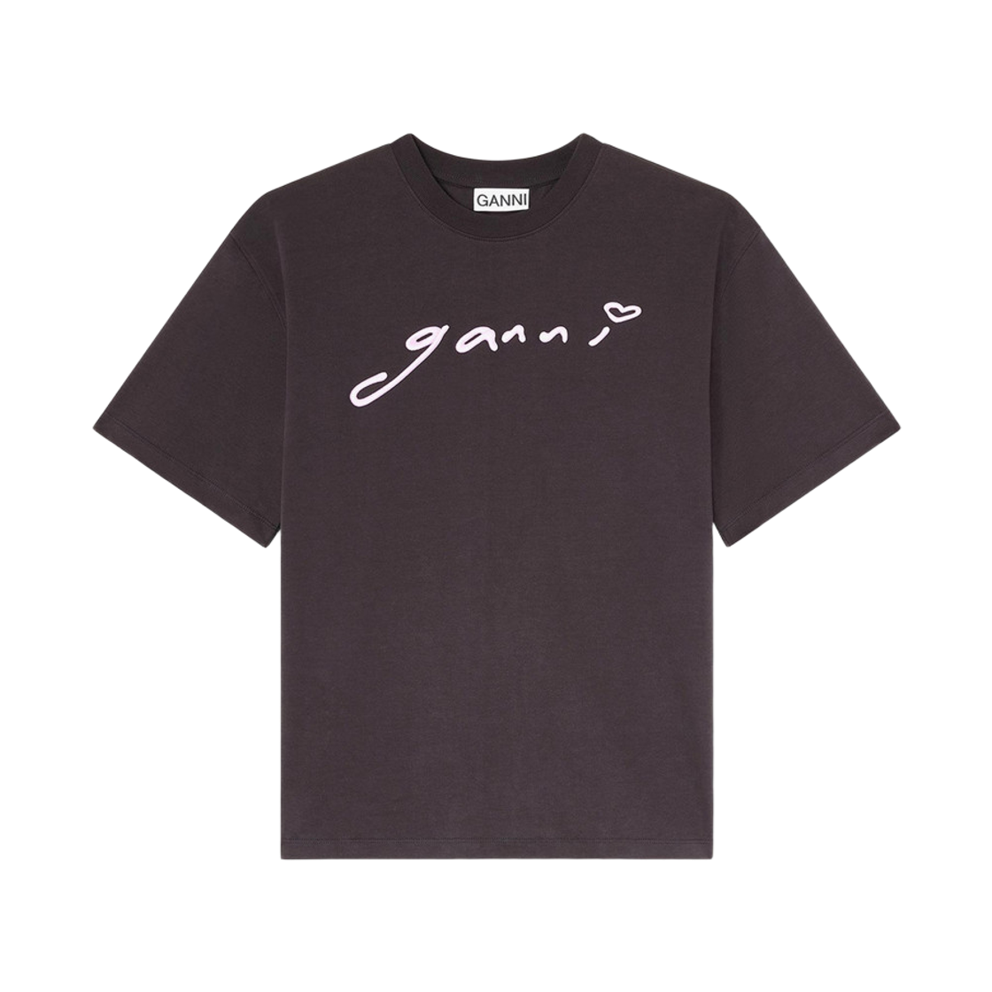 A1050187-252 (W) Ganni Heavy Cotton Jersey T-Shirt Black