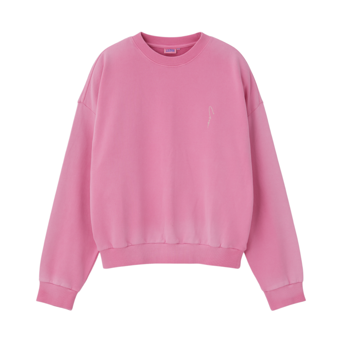LL25WSLS003PK LLEGE Garment Dyed Sweatshirt Pink