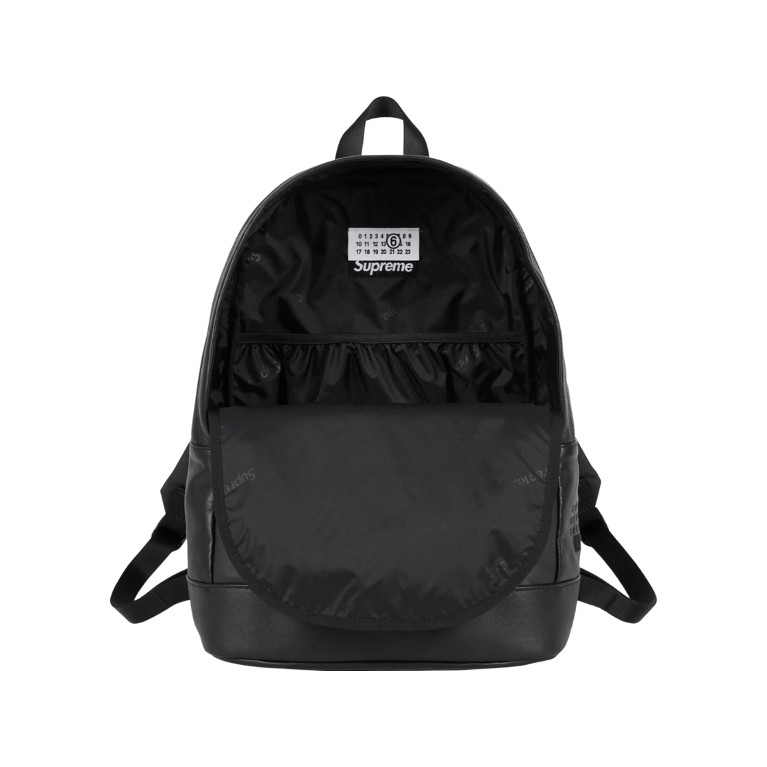 슈프림 x MM6 메종 마르지엘라 이글 레더 백팩 블랙 - 26SS(Supreme x MM6 Maison Margiela Eagle Leather Backpack Black - 26SS) - 5