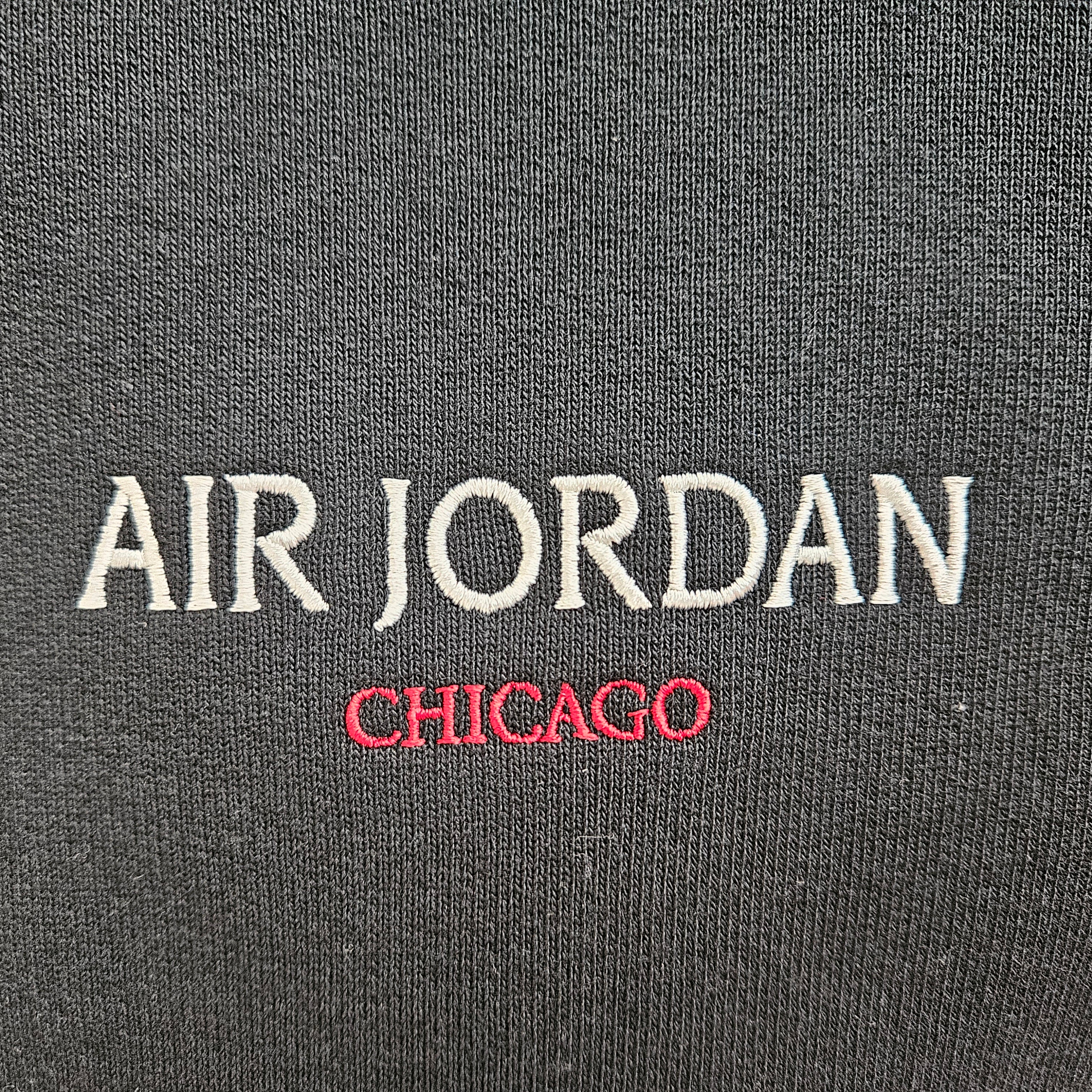 Jordan Air Wordmark Chicago Fleece Pullover Hoodie Black 착용 스타일