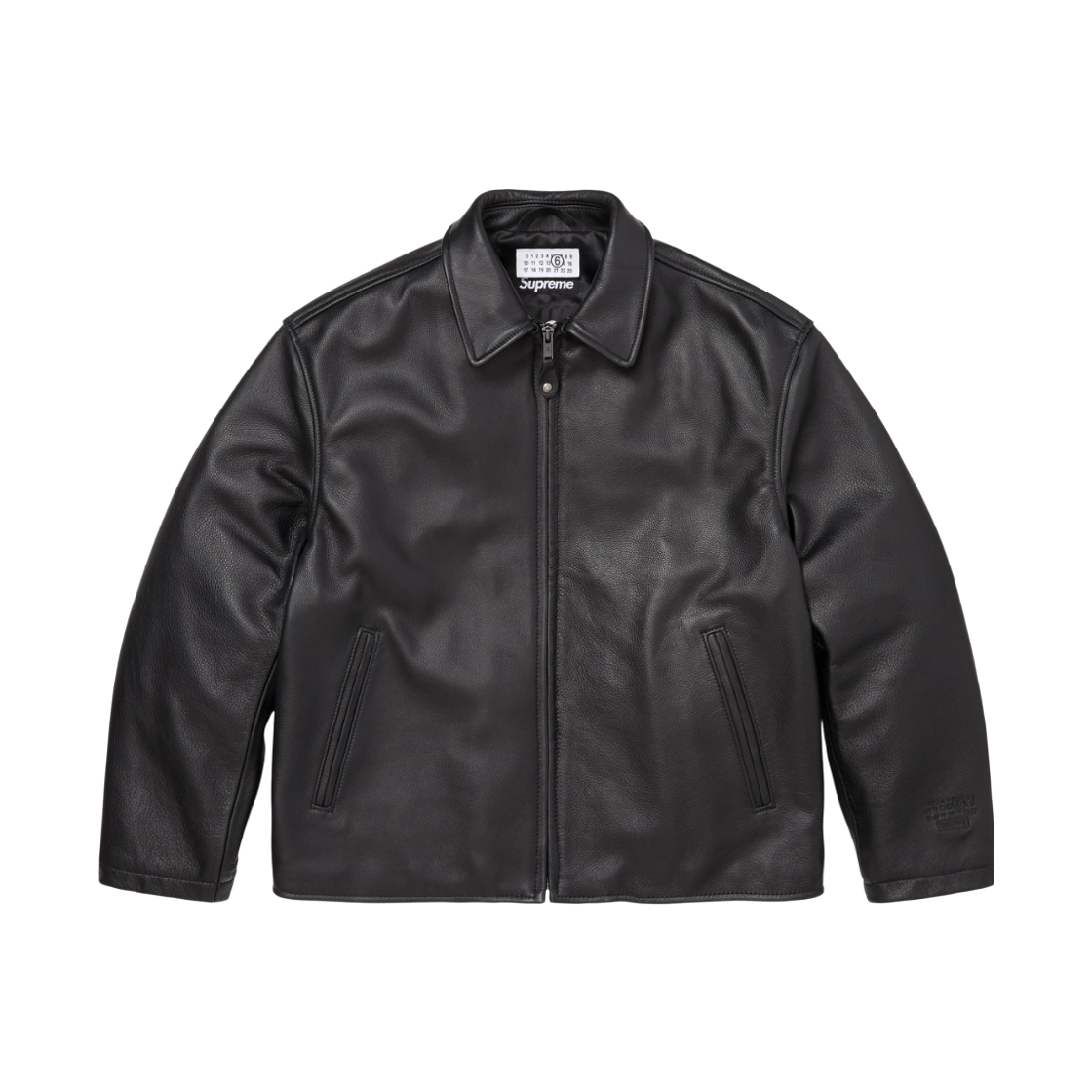 슈프림 x MM6 메종 마르지엘라 x 쇼트 이글 레더 자켓 블랙 - 26SS(Supreme x MM6 Maison Margiela x Schott Eagle Leather Jacket Black - 26SS) - 2