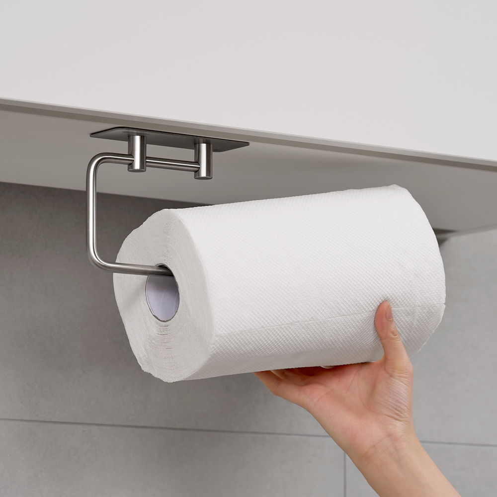 바겐슈타이거 스텐 무타공 키친타올랙 28cm 비닐백 수세미 행주(WAGENSTEIGER Stainless Drill-Free Kitchen Towel Rack 28cm) - 2