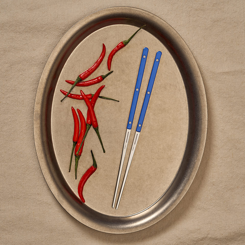 바겐슈타이거 스텐 304 셀레스트 벨루어 커트러리 찹스틱 딥 블루(WAGENSTEIGER Stainless Steel 304 Celeste Velour Chopsticks (Deep Blue)) - 2
