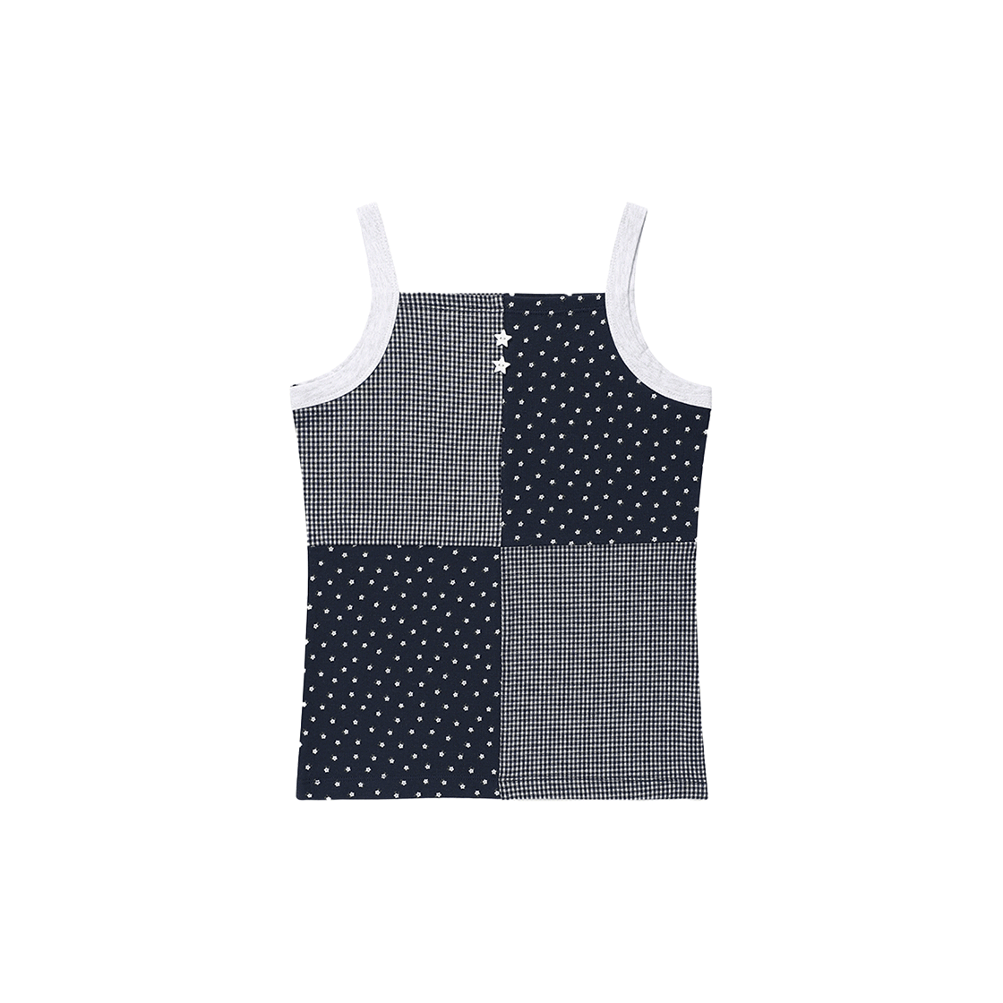 카비시 믹스 패치 슬리브리스 네이비(CAVISH Mix Patch Sleeveless Navy)
