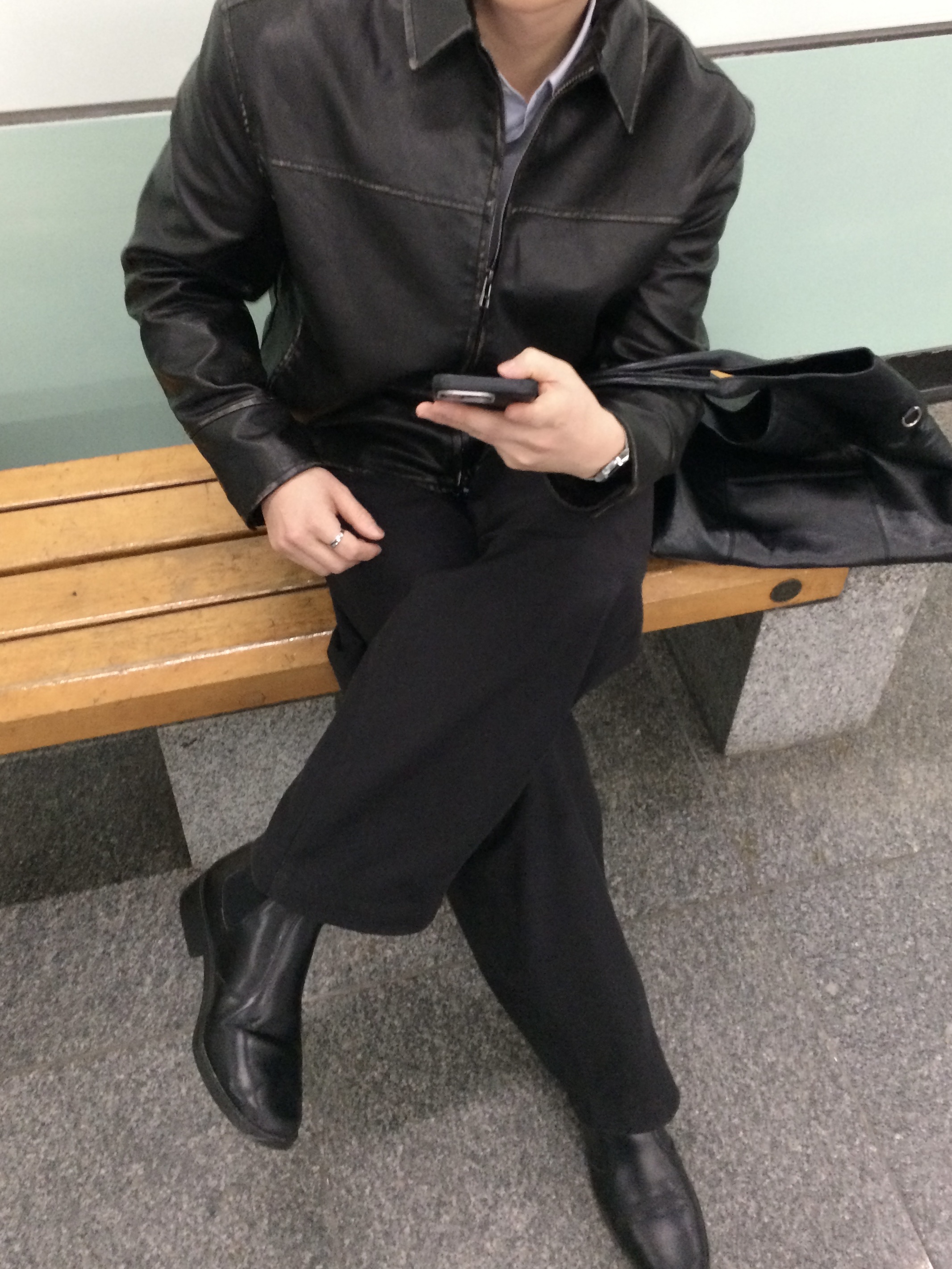 Zara Leather Jacket Black, Romantic Move Selection Square Toe Chelsea Boots Black 착용 스타일 - 1