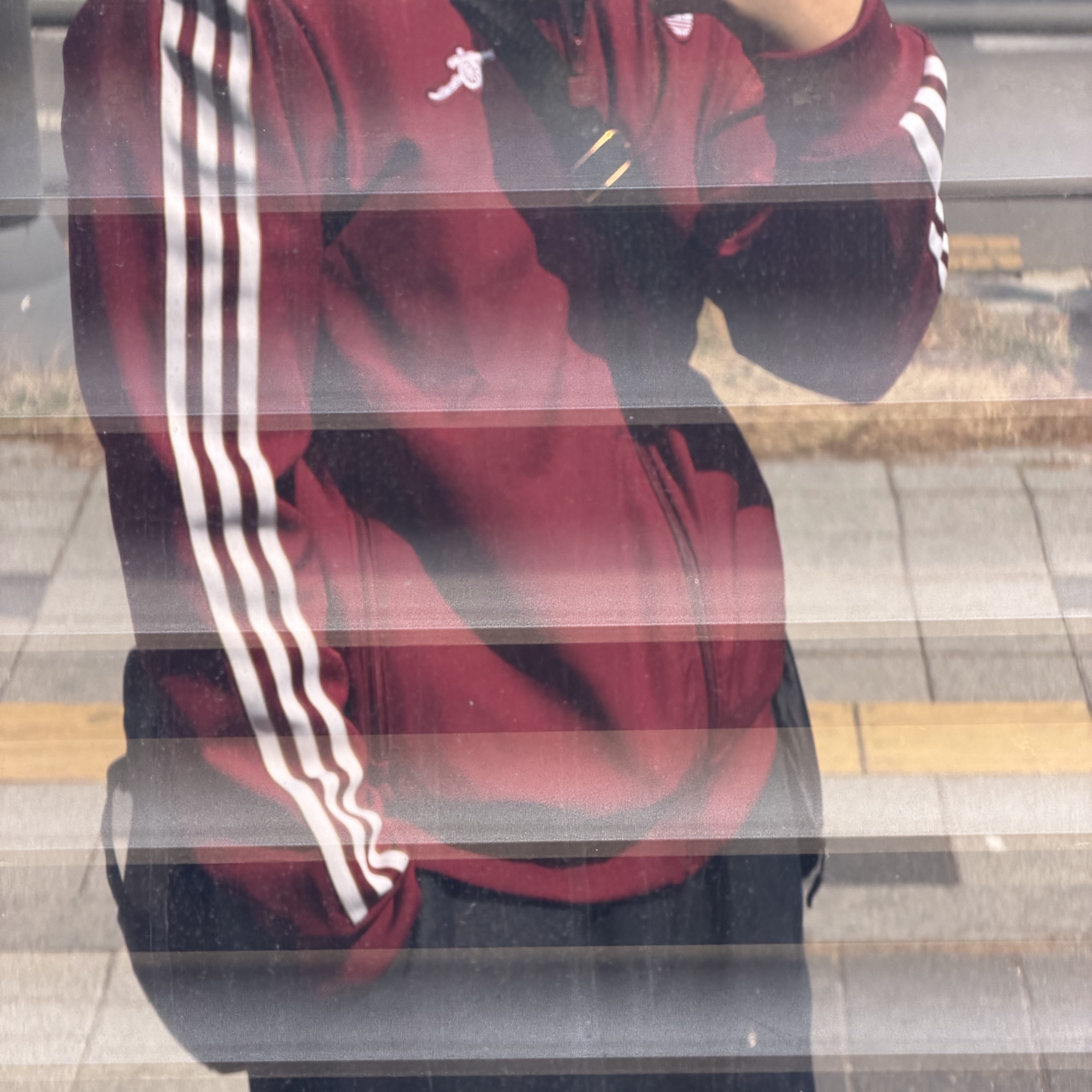 Adidas Arsenal Terrace Icon Track Top Team Coll Burgundy 2 - KR Sizing 착용 스타일