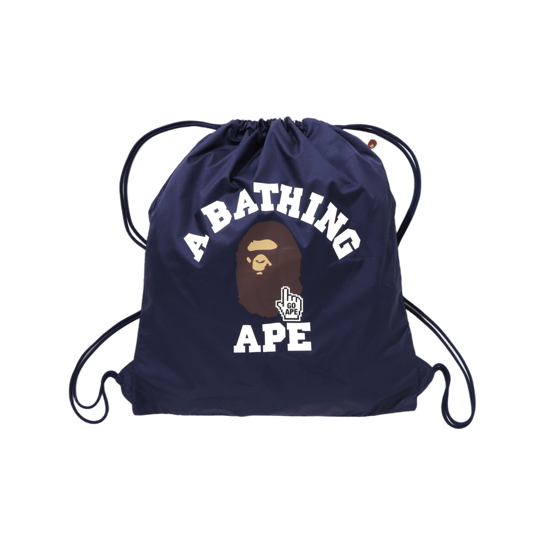 베이프 고 에이프 포인터 컬리지 냅색 네이비(BAPE Go Ape Pointer College Knapsack Navy) - 1