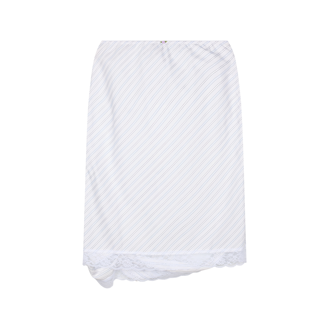 레이브 리뷰 우먼 라일라 스커트 화이트 블루 스트라이프 - 26SS(Rave Review Women Laila Skirt White Blue Stripes - 26SS)