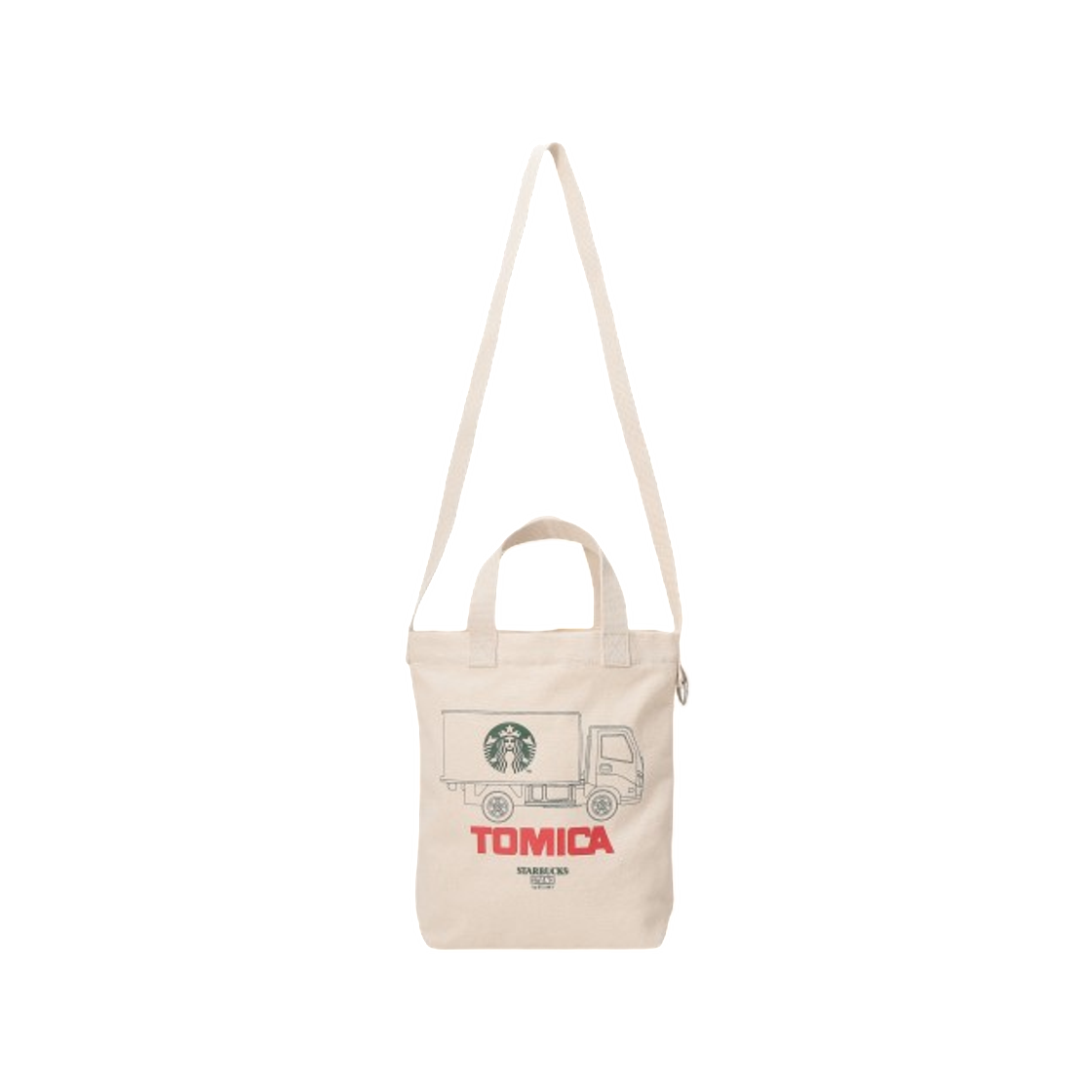 (키즈) 스타벅스 x 빔즈 토미카 트럭 프린트 키즈 토트백((Kids) Starbucks x Beams Tomica Truck Print Kids Tote Bag)