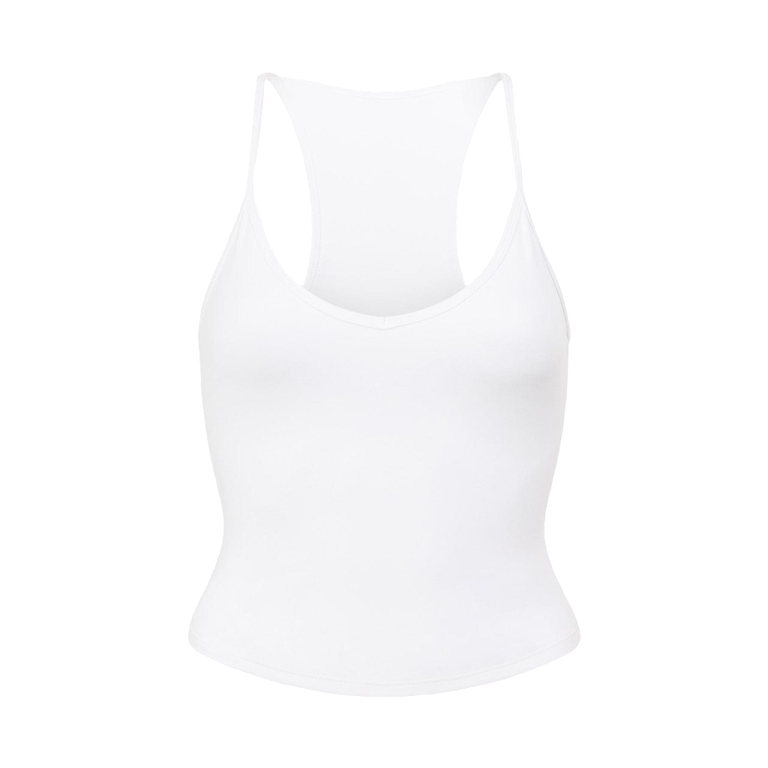 (W) 크롭 샵 부티크 폼 레저 탱크 화이트((W) Crop Shop Boutique Form Leisure Tank White)