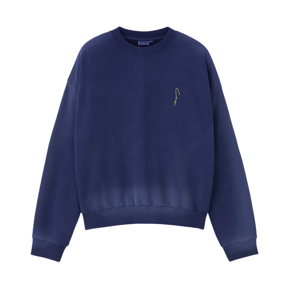 LL25WSLS003NV LLEGE Garment Dyed Sweatshirt Navy