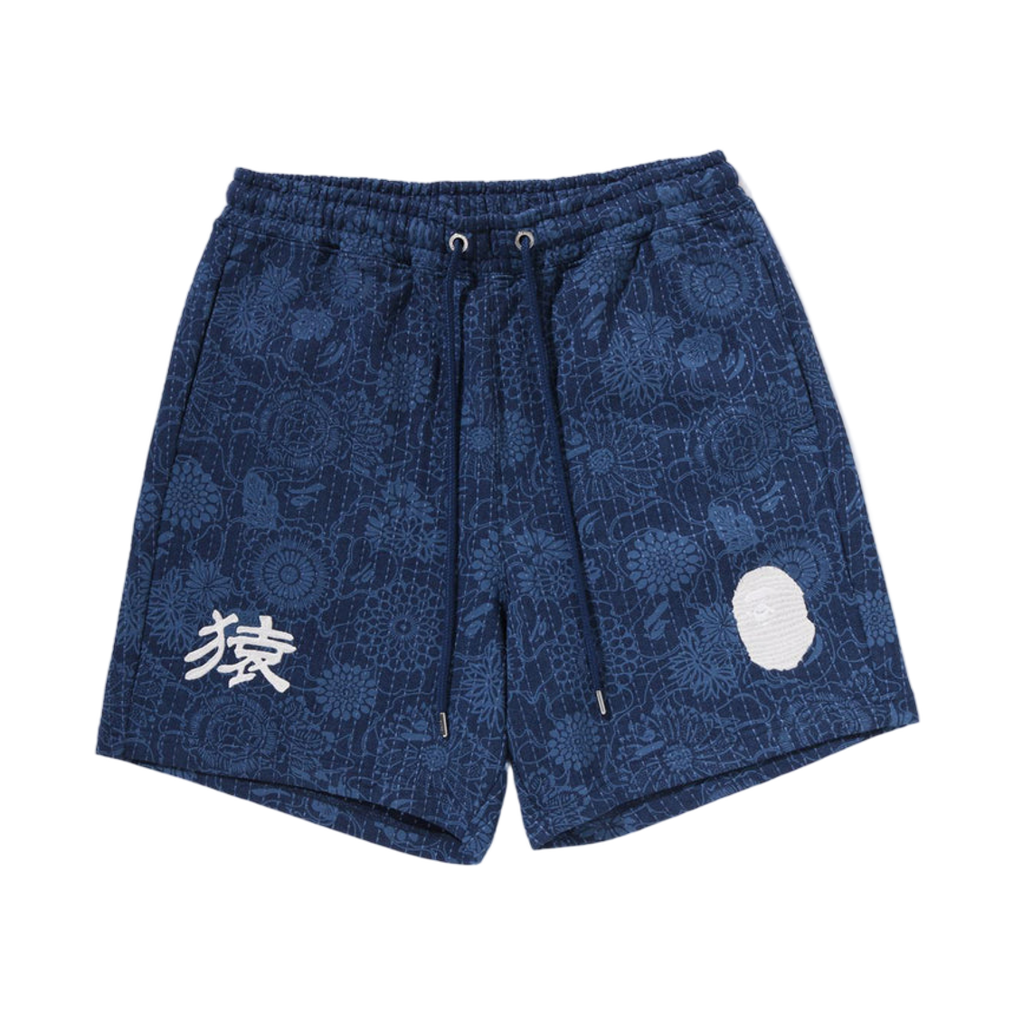 - BAPE Japanese Indigo Art Camo Relaxed Fit Sweatshorts Indigo