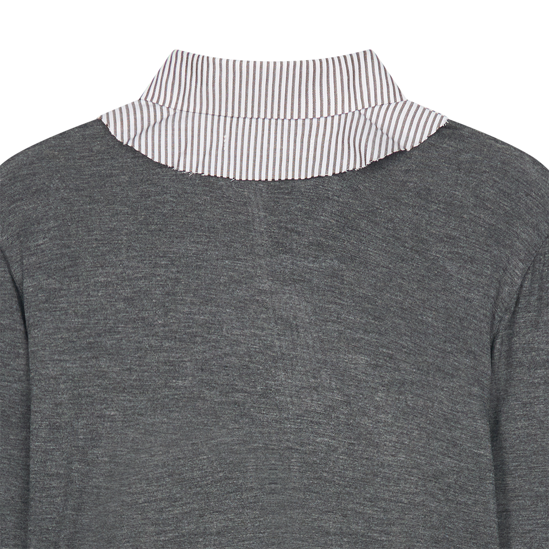 레이브 리뷰 우먼 비브 탑 그레이 블루 스트라이프 - 26SS(Rave Review Women Viv Top Grey Blue Stripe - 26SS) - 4