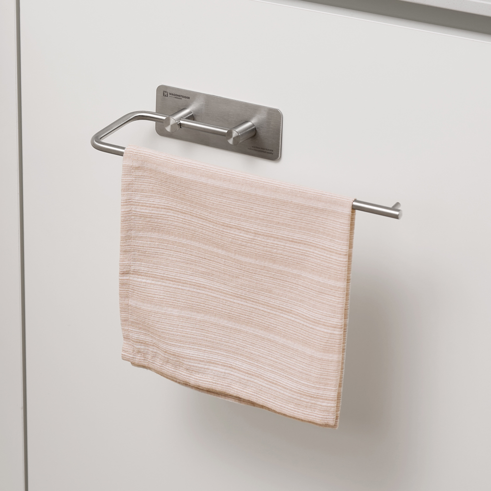 바겐슈타이거 스텐 무타공 키친타올랙 28cm 비닐백 수세미 행주(WAGENSTEIGER Stainless Drill-Free Kitchen Towel Rack 28cm) - 3