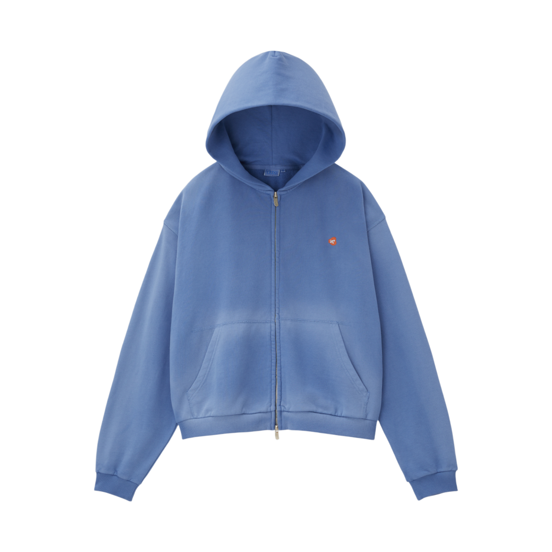 LL25WSHD003BL LLEGE Garment Dyed Hoodie Jumper Blue