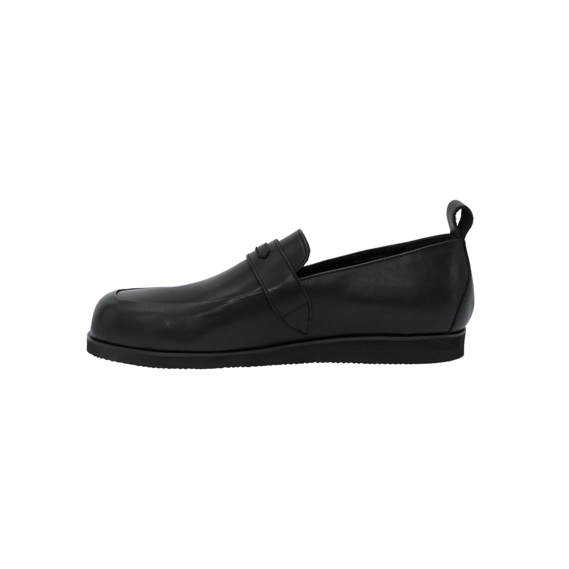 폴리테루 페블 로퍼 블랙 레더 (퀵 에이징)(Polyteru Pebble Loafer Black Leather (Quick Aging)) - 2