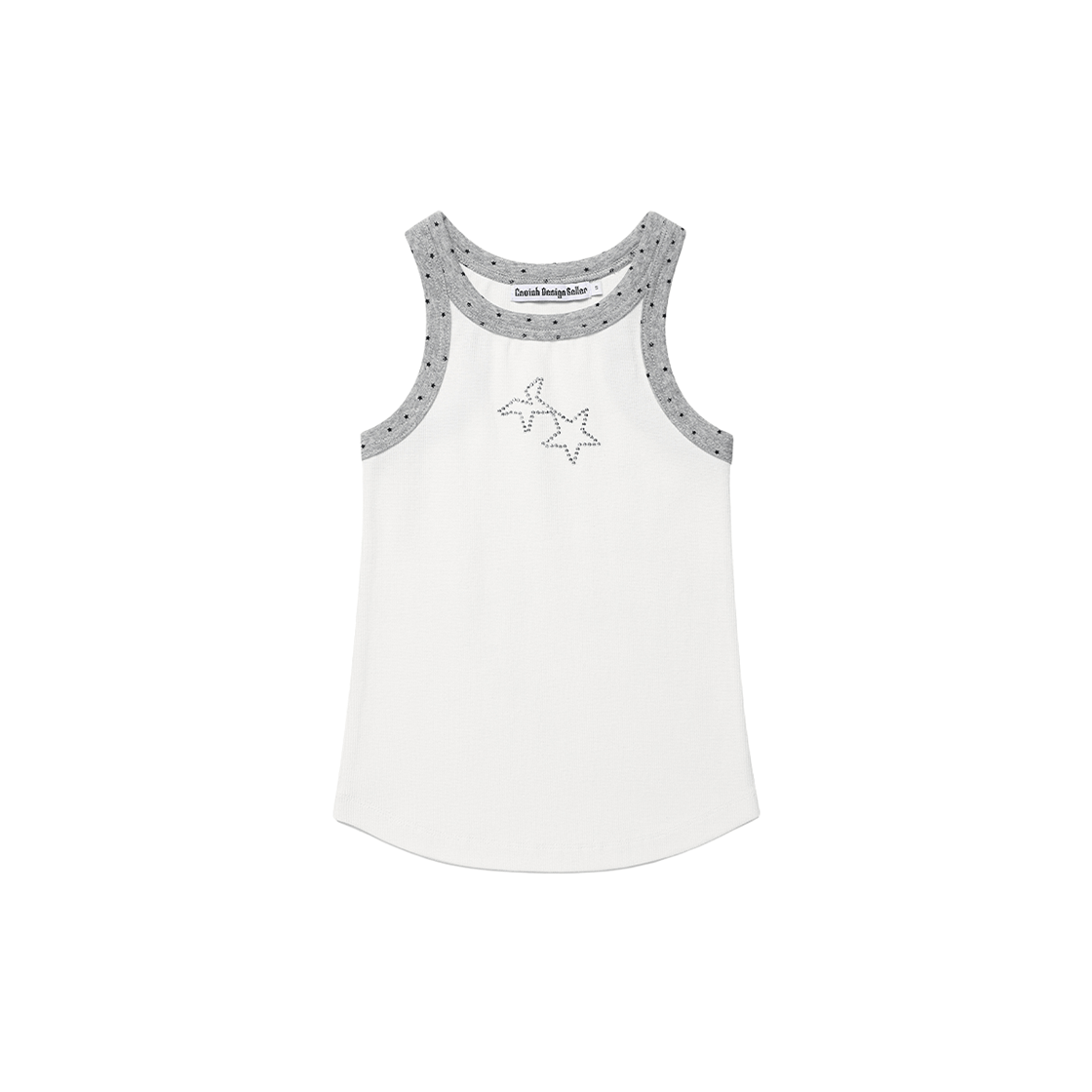 카비시 트윈스타 슬리브리스 탑 화이트(CAVISH Twin Star Sleeveless Top White)
