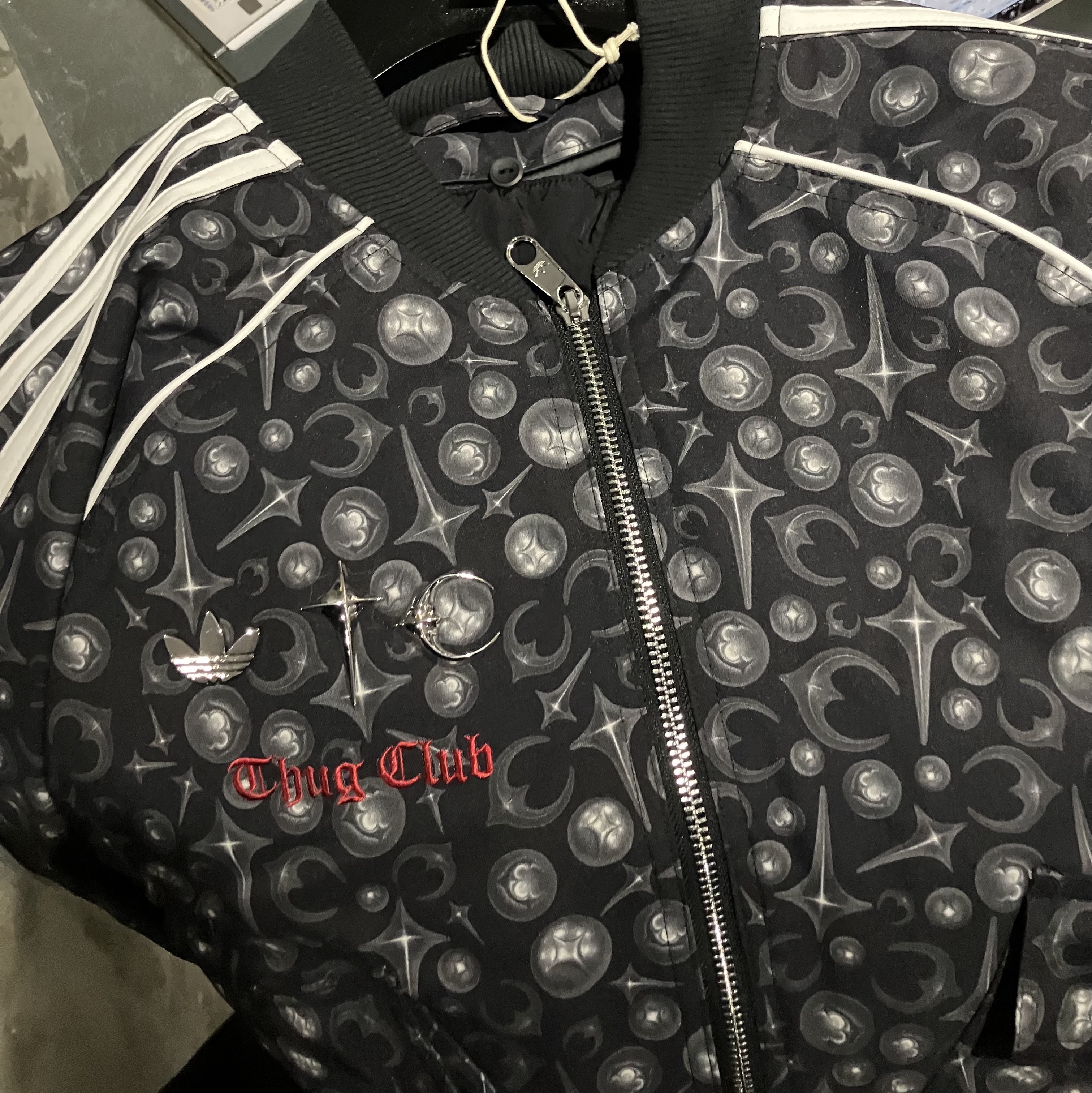 Adidas x Thug Club Superstar Jacket Black White - KR Sizing 착용 스타일