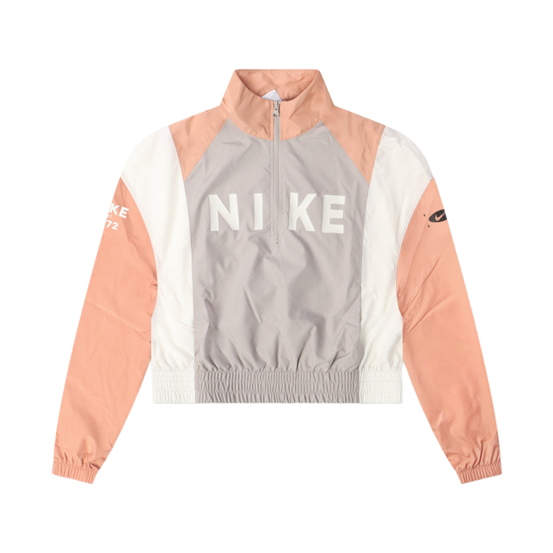 IH8479-009 (W) Nike NSW Woven Lightweight Quarter Zip Jacket College Grey Rose Gold - Asia
