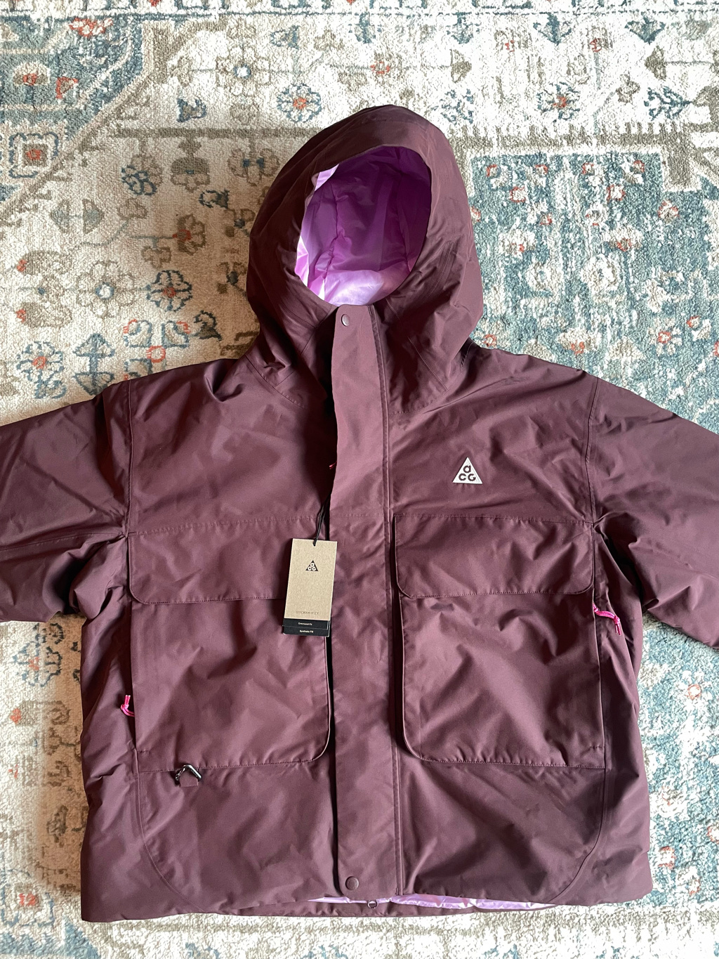 Nike ACG Primaloft Skull Peak Storm-Fit Jacket Burgundy Crush Beyond Pink - Asia 착용 스타일 - 1