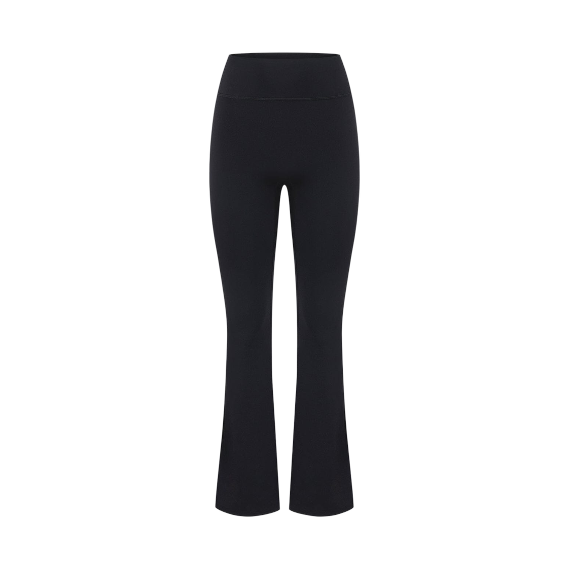 (W) 크롭 샵 부티크 폼 인비저블 스크런치 플레어 레깅스 블랙((W) Crop Shop Boutique Form Invisible Scrunch Flare Leggings Black)