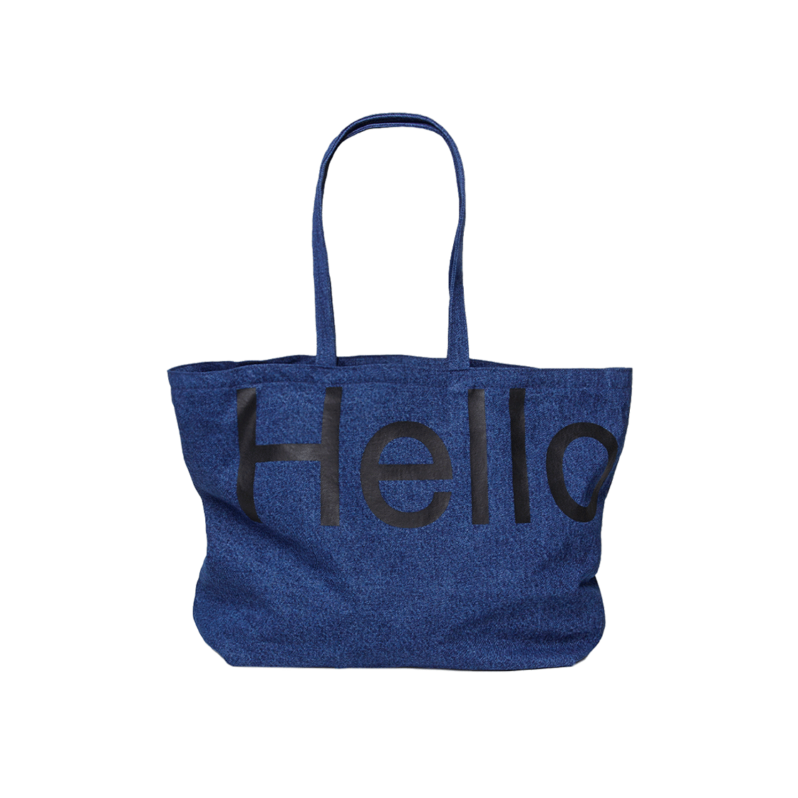 헬로듀드 빅 토트백 블루 데님(Hellodude Big Tote Bag Blue Denim)