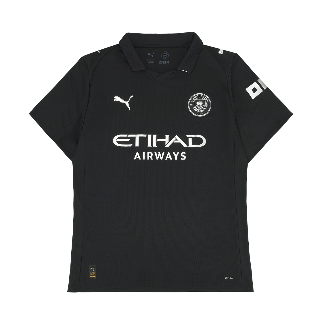 푸마 맨체스터 시티 2025/26 어웨이 레플리카 저지 블랙 (논 마킹 버전)(Puma Manchester City 2025/26 Away Replica Jersey Black (Non Marking Ver.)) - 1