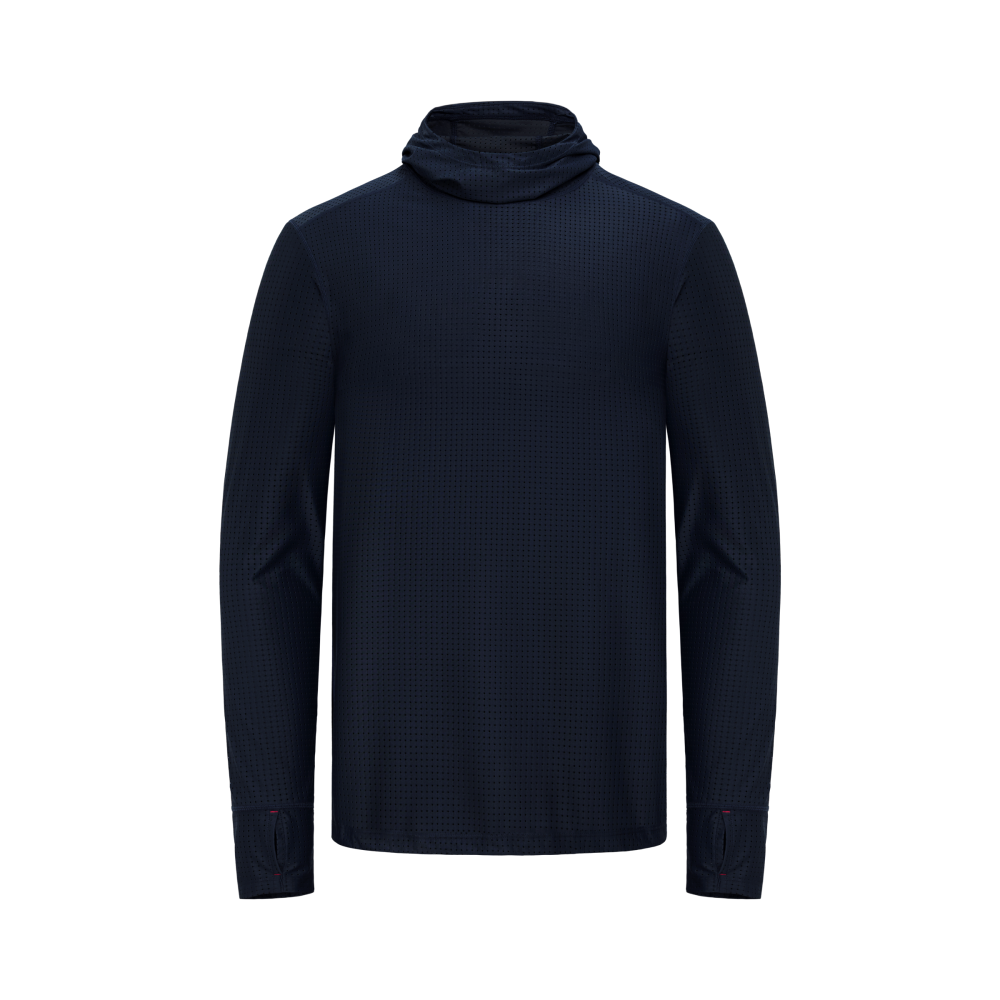 프로-스펙스 유니 울트라라이트 메쉬 후디 긴팔티셔츠 블랙(PRO-SPECS Unisex Ultra-Light Mesh Hoodie Tee Black)