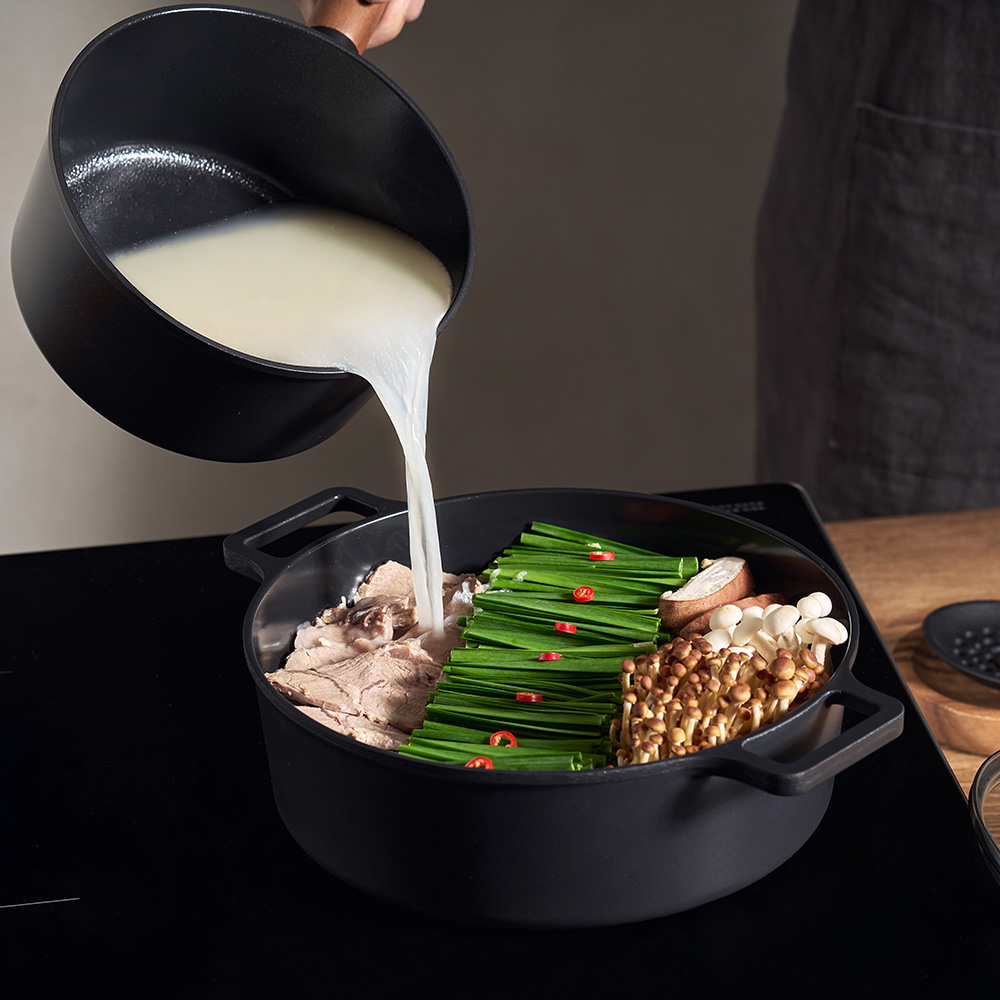 바겐슈타이거 더 바움 국내생산 IH 티타늄 세라믹코팅 전골냄비 24cm(WAGENSTEIGER The Baum IH Titanium Ceramic Coated Shallow Pot 24cm) - 4