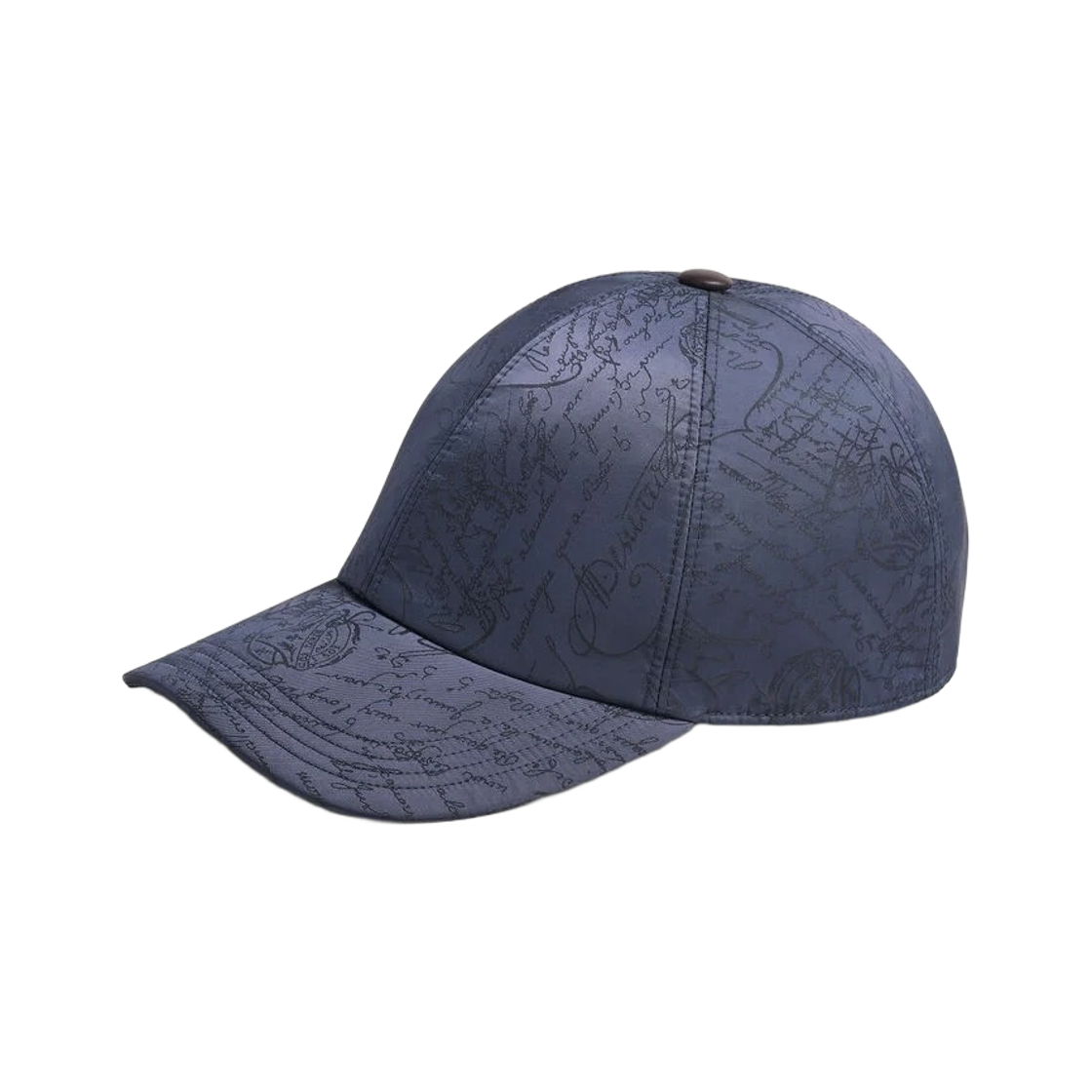 T29CA47-001 Berluti Nylon Scritto Pattern Baseball Cap Purple Cloud