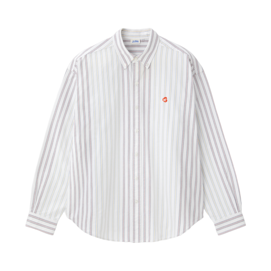 LL25WWST002OW LLEGE Multi Stripe Oxford Shirt Off White