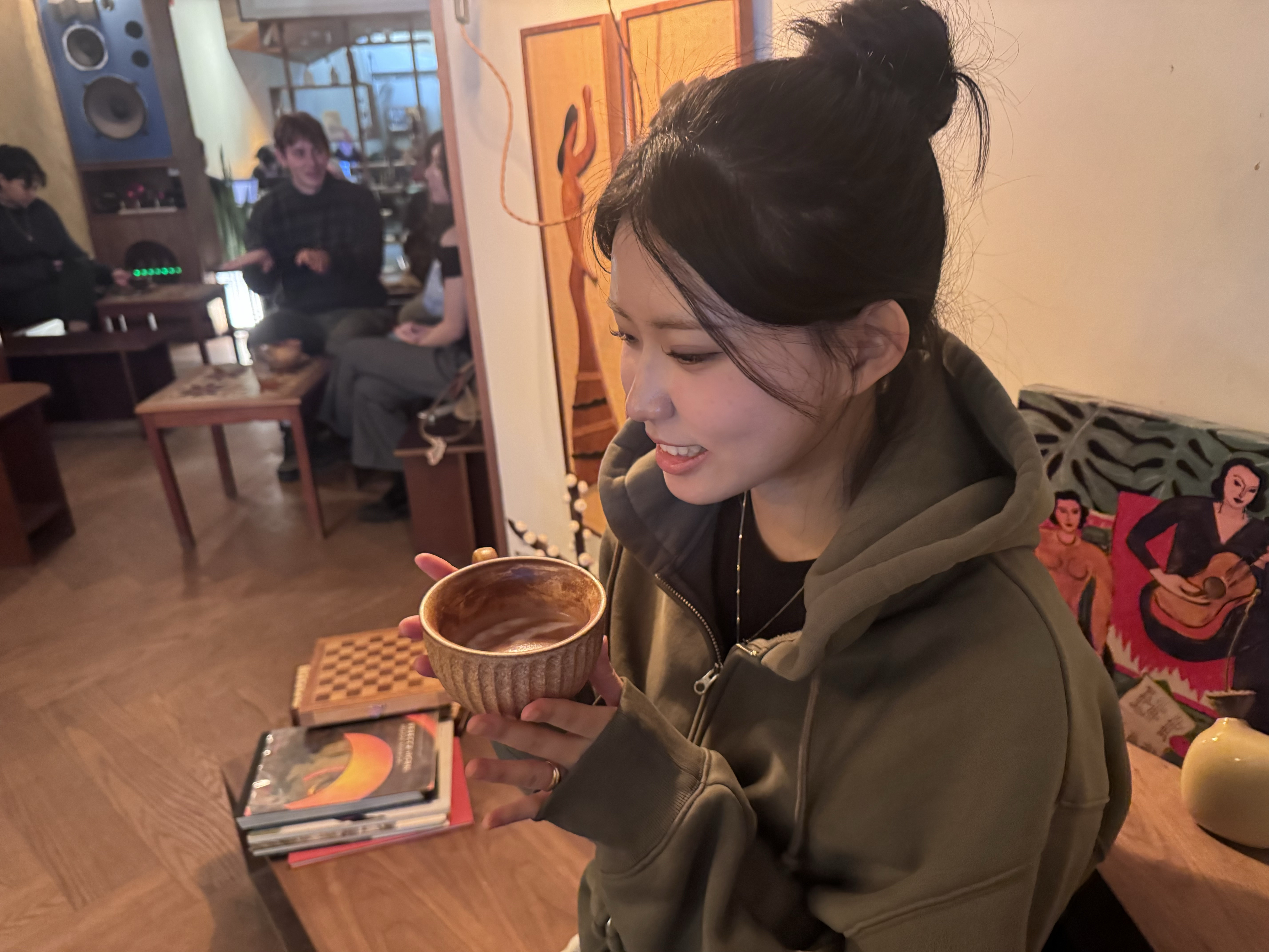 Stussy Fleece Zip Hoodie Green 착용 스타일 - 1