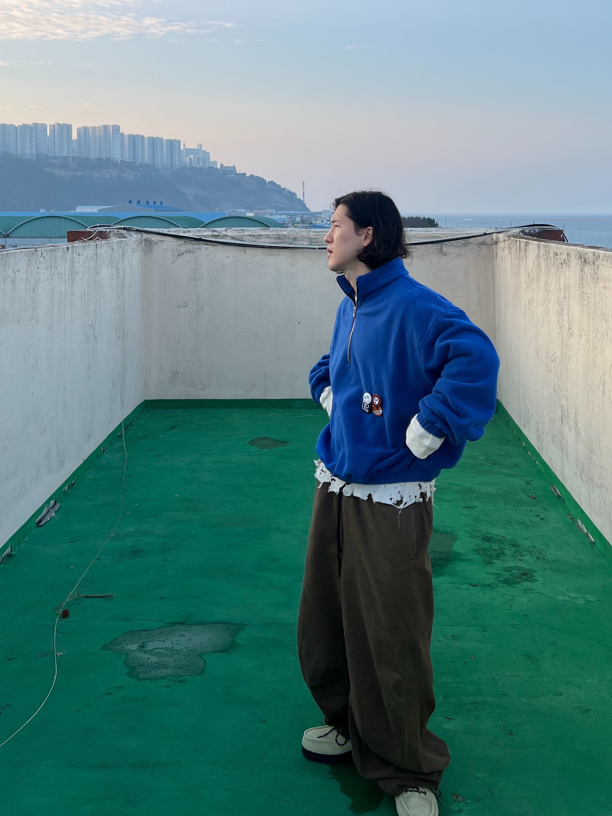 Timberland Heritage Gore-Tex Moc Toe Mid Boots Light Green Suede - Wide, Nonnod Moleskin Track Pants Khaki Brown 착용 스타일 - 4