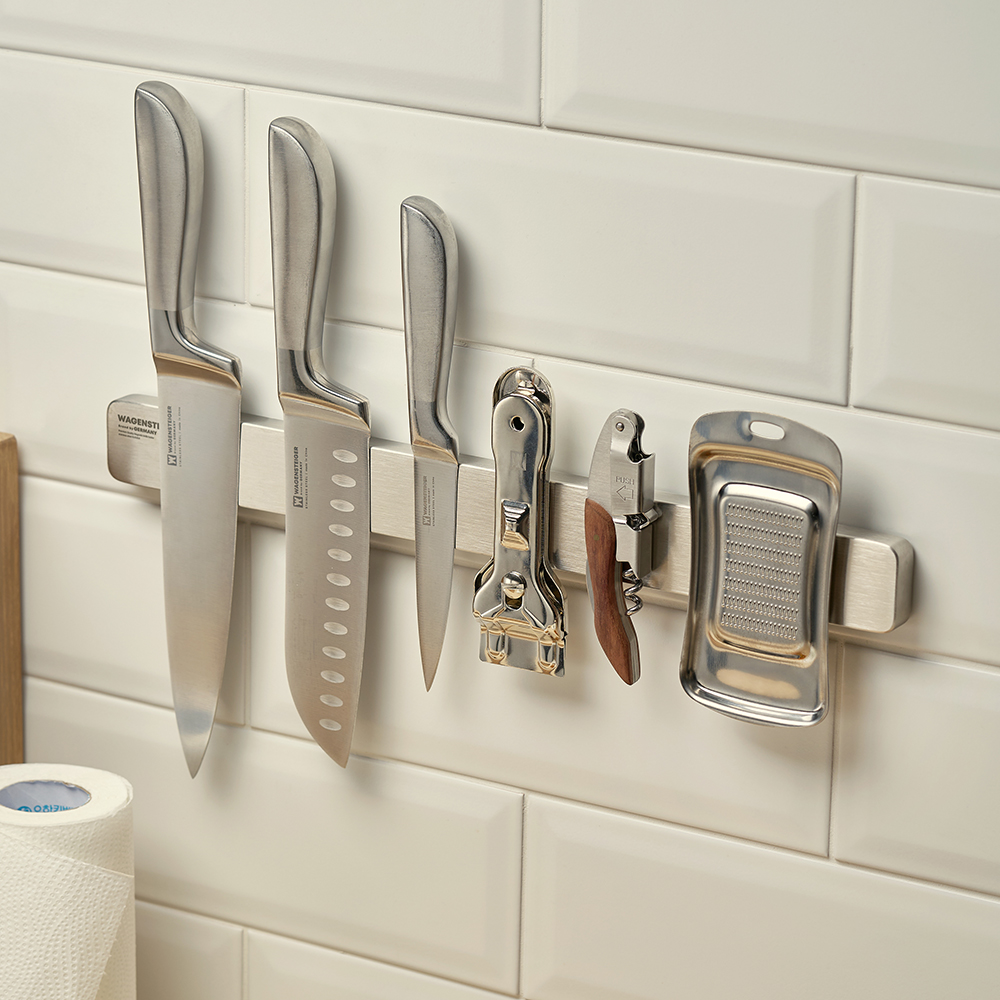 바겐슈타이거 부착식 마그네틱 스텐 304 나이프 홀더 50cm(WAGENSTEIGER Adhesive Magnetic Stainless Steel 304 Knife Holder 50cm) - 4