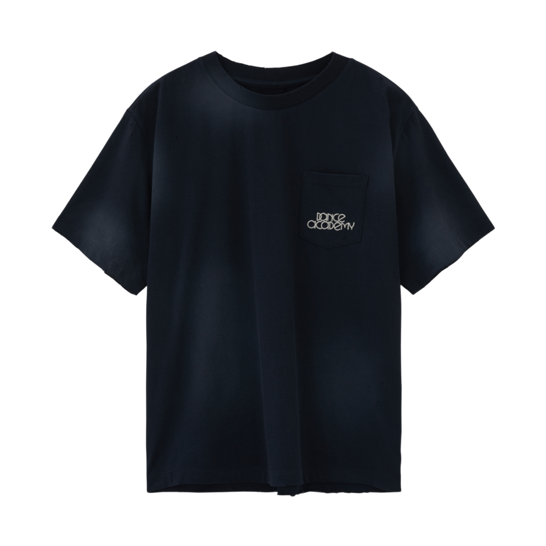 LL25WJSS005NV LLEGE Sun-Bleached Effect T-Shirt Navy