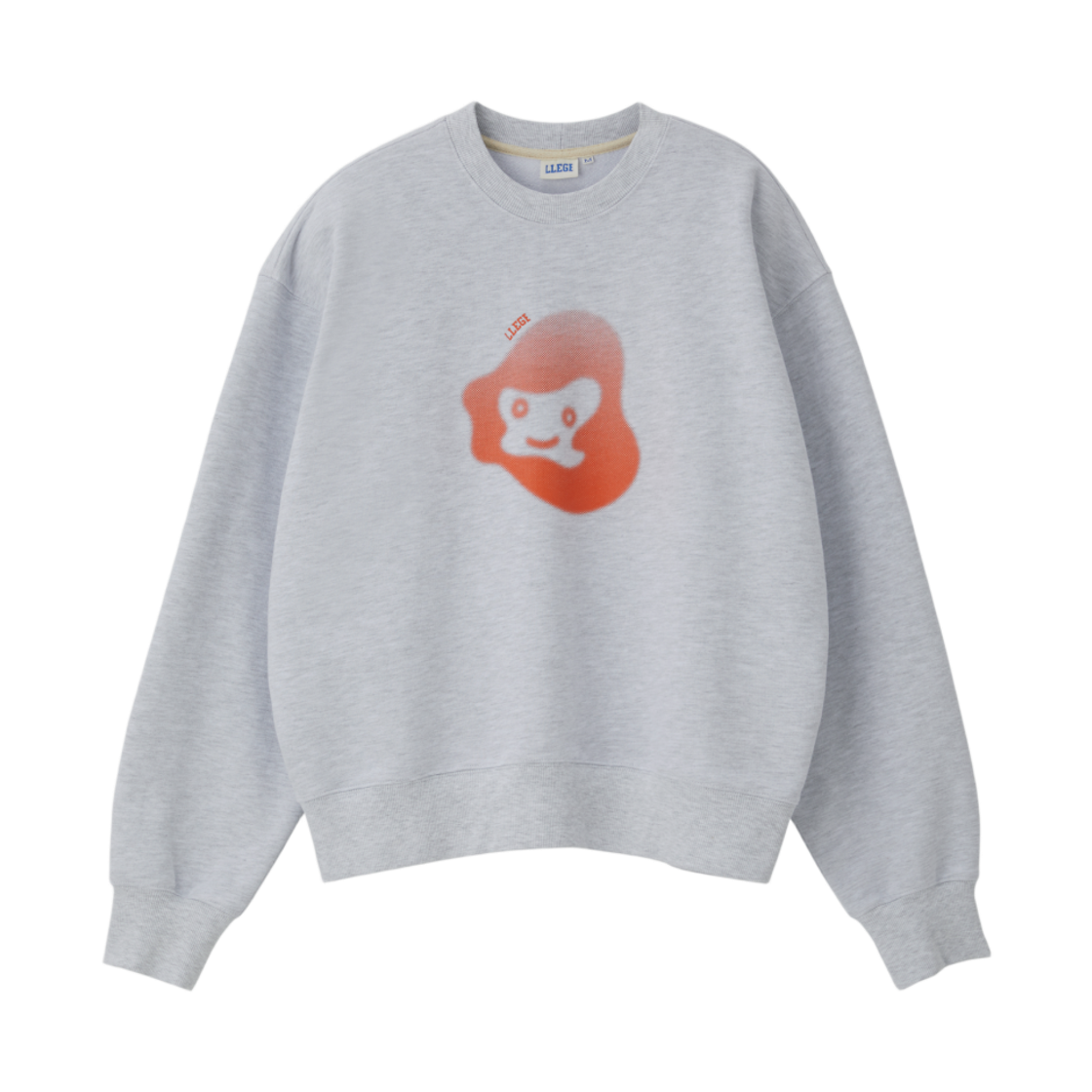 LL25WSLS002MG LLEGE Jubangwol Heavy Cotton Sweatshirt Melange Grey
