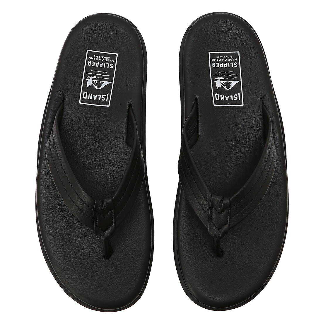 아일랜드 슬리퍼 남여공용 블랙 클래식 레더 Y 슬라이드(Island Slipper Unisex Black Classic Leather Y-Slide) - 5