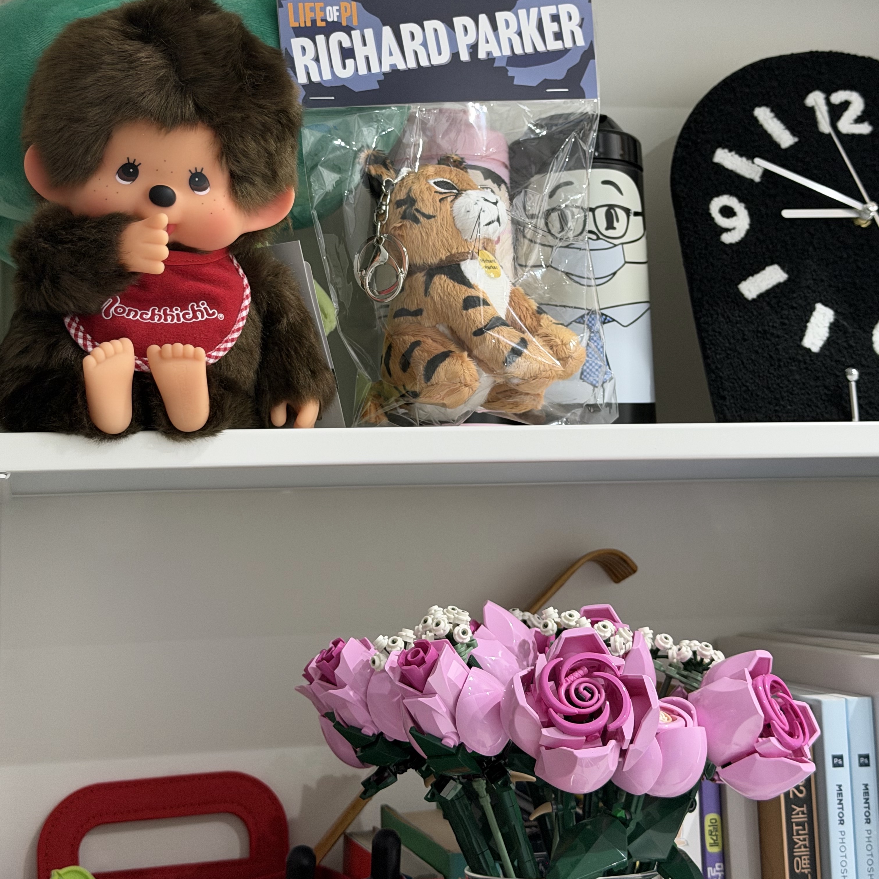 Monchhichi Premium Standard M Brown Boy 착용 스타일