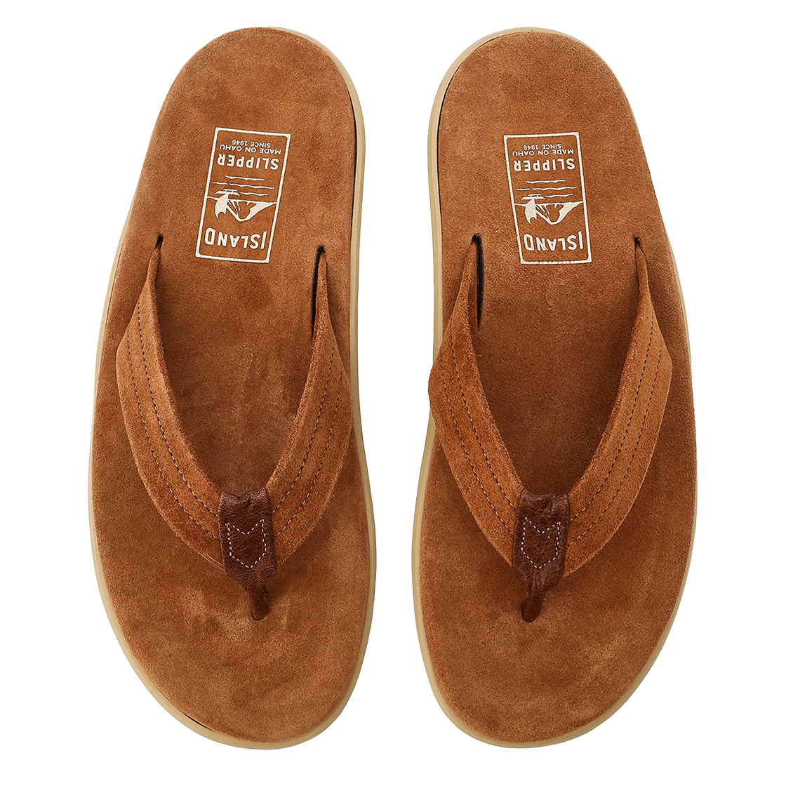 아일랜드 슬리퍼 남여공용 브라운 얼티밋 스웨이드 Y 슬라이드(Island Slipper Unisex Brown Ultimate Suede Y-Slide) - 5