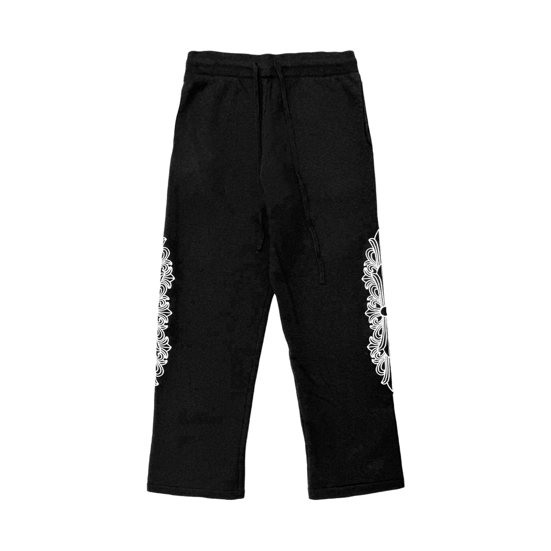 크롬하츠 플로랄 로고 자수 스웨트팬츠 블랙(Chrome Hearts Floral Logo Embroidered Sweatpant Black)