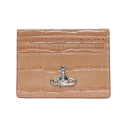 Vivienne Westwood Orb Logo Flat Card Holder Dusty Pink